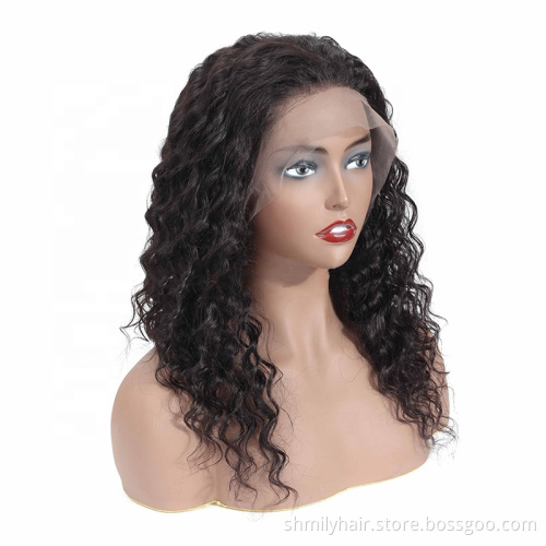 Shmily Double Drawn Virgin Brazilian Hair wig 13x4 13x6 30 Inch Deep Wave HD Human Hair Lace Frontal Wig